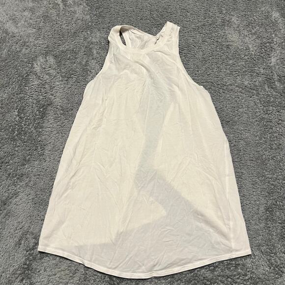 Lululemon Tank Top Shirt Womens Small All Tied Up White Open Back - Picture 1 of 5